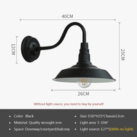 Lampe murale extérieure vintage étanche pour balcon et jardin - Style industriel, douille E27 | Marco Lucetti