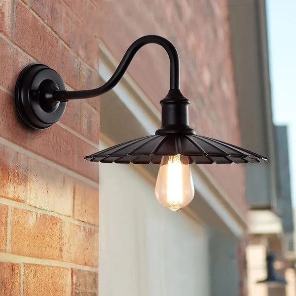 Lampe murale extérieure vintage étanche pour balcon et jardin - Style industriel, douille E27 | Marco Lucetti