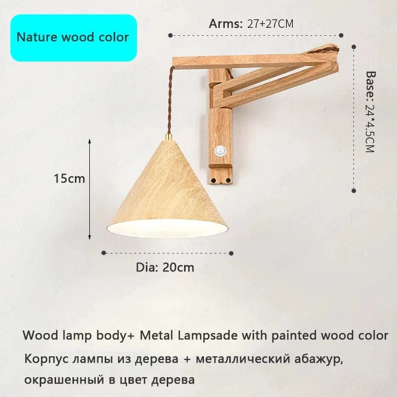 Lampe Murale FlexiSconce | Marco Lucetti Couleur bois naturel / Lumière blanche