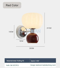 Lampe murale haut/bas de chevet "Lumière d'ambiance" | Marco Lucetti Couleur rouge / Lumière chaude