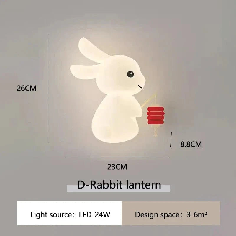 Lampe murale LED Lapin Mignon pour Chambre Enfant | Marco Lucetti D Radis lapin