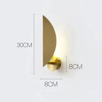 Lampe murale LED moderne nordique pour couloirs, escaliers et salon - Luminaire Restaurant et Table de chevet | Marco Lucetti Or / Blanc chaud (2700-3500K)