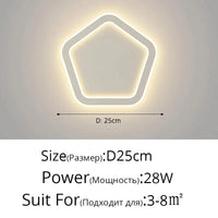 Lampe murale LED nordique: design simple et moderne | Marco Lucetti A style D25cm 28W / 3 couleurs sans télécommande