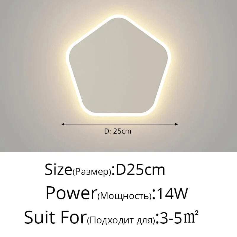 Lampe murale LED nordique: design simple et moderne | Marco Lucetti Style B D25cm 14W / Blanc froid (5 500-7 000 K).