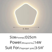 Lampe murale LED nordique: design simple et moderne | Marco Lucetti Style B D25cm 14W / Blanc froid (5 500-7 000 K).