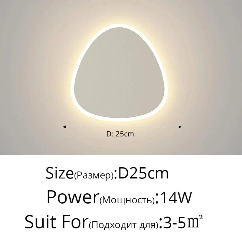 Lampe murale LED nordique: design simple et moderne | Marco Lucetti Style D D25cm 14W / Blanc chaud (2700-3500K)