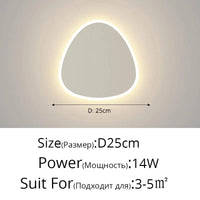 Lampe murale LED nordique: design simple et moderne | Marco Lucetti Style D D25cm 14W / Blanc chaud (2700-3500K)