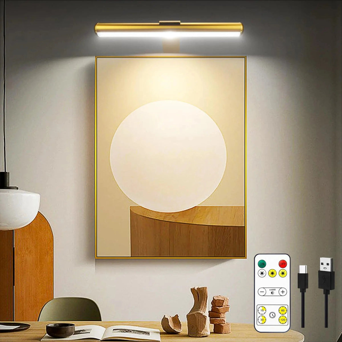 Lampe murale LED rechargeable pour peintures et cibles de fléchettes | Marco Lucetti