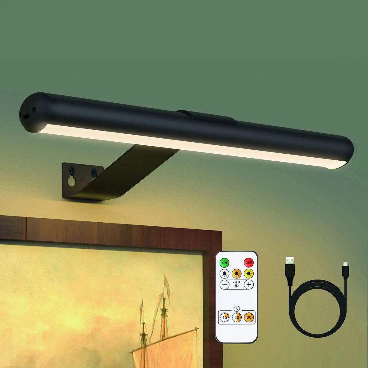 Lampe murale LED rechargeable pour peintures et cibles de fléchettes | Marco Lucetti