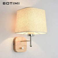 Lampe murale LED tissu pour une ambiance chaleureuse | Marco Lucetti B Base en bois