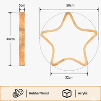 Lampe nordique en bois naturel : Plafonnier étoile LED  | Marco Lucetti