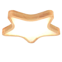 Lampe nordique en bois naturel : Plafonnier étoile LED  | Marco Lucetti