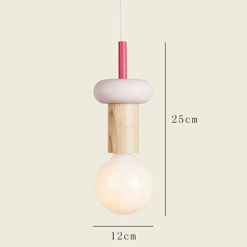 Lampe nordique en bois - Suspension LED - Décoration lumineuse pour la maison | Marco Lucetti UN / Lumière chaude