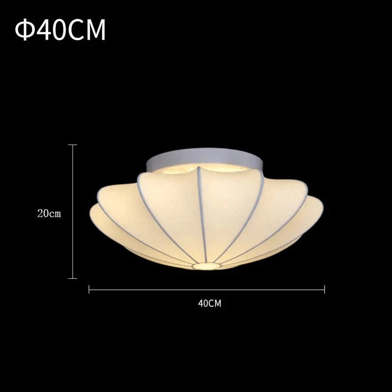 Lampe nordique en soie : décoration de plafond moderne avec LED pour salle à manger ou salon | Marco Lucetti 40 cm