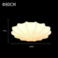 Lampe nordique en soie : décoration de plafond moderne avec LED pour salle à manger ou salon | Marco Lucetti 80 cm