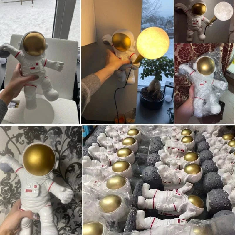 Lampe Nordique LED Astronaute Lune pour Chambre d'Enfants | Marco Lucetti