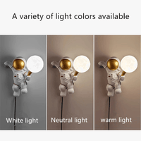Lampe Nordique LED Astronaute Lune pour Chambre d'Enfants | Marco Lucetti