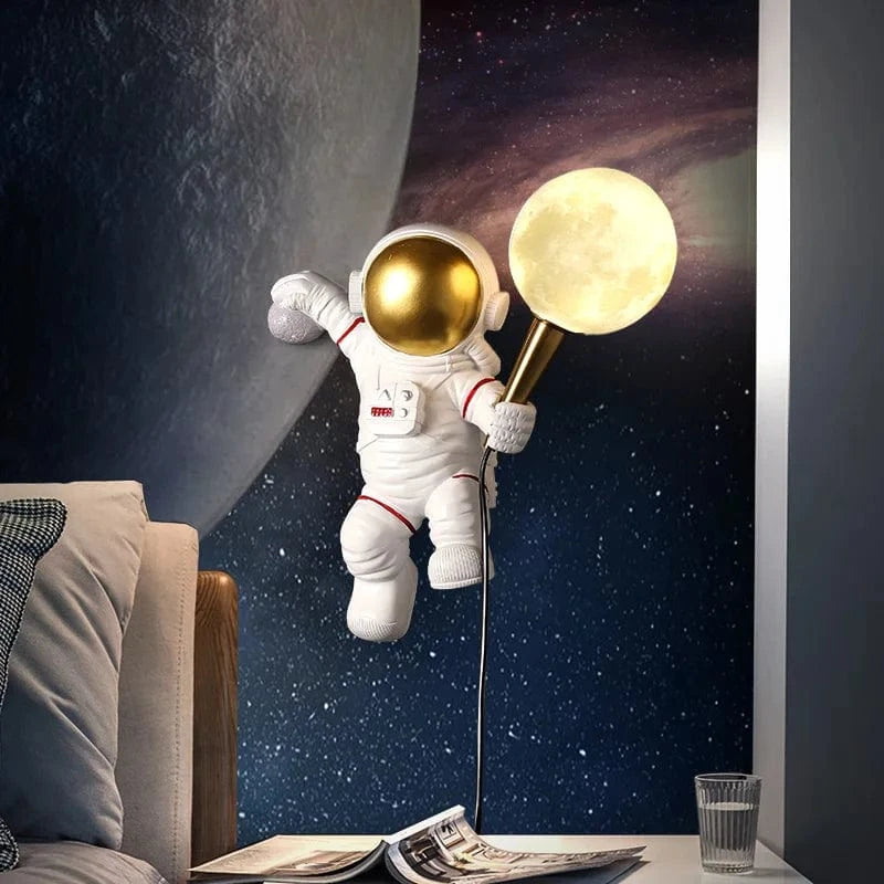 Lampe Nordique LED Astronaute Lune pour Chambre d'Enfants | Marco Lucetti