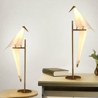 Lampe Oiseau sur Branche Dorée | Marco Lucetti