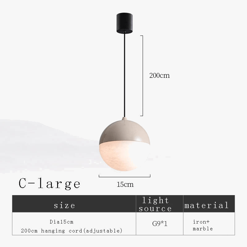 Lampe Pendante Créative Moderne en Marbre pour Décoration Intérieure | Marco Lucetti