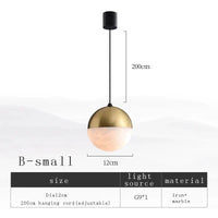 Lampe Pendante Créative Moderne en Marbre pour Décoration Intérieure | Marco Lucetti B Dia12cm / Dimmable