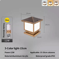 Lampe pilier LumiLED étanche E27 | Marco Lucetti Câblage-15CM / Noir