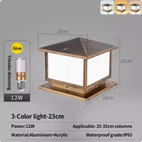Lampe pilier LumiLED étanche E27 | Marco Lucetti Câblage-23CM / Noir