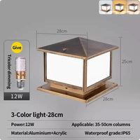 Lampe pilier LumiLED étanche E27 | Marco Lucetti Câblage-28CM / Noir