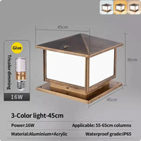 Lampe pilier LumiLED étanche E27 | Marco Lucetti Câblage-45CM / Noir