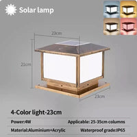 Lampe pilier LumiLED étanche E27 | Marco Lucetti Solaire-23CM / Noir