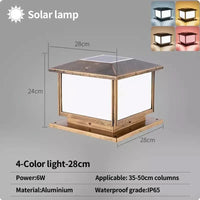 Lampe pilier LumiLED étanche E27 | Marco Lucetti Solaire-28CM / Noir
