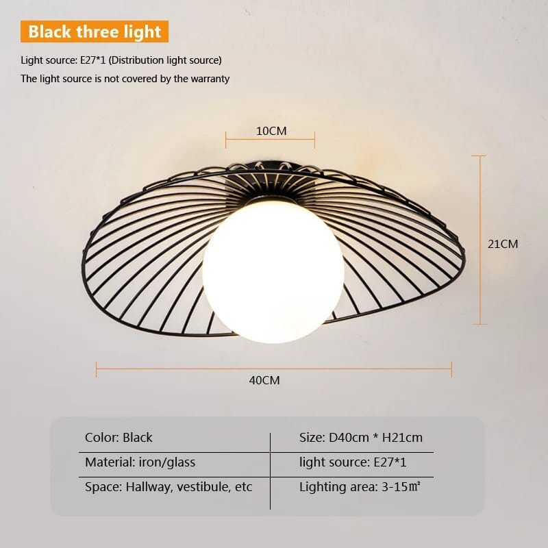 Lampe Plafonnier Nordique en Verre Solide | Marco Lucetti Lumière trichromatique