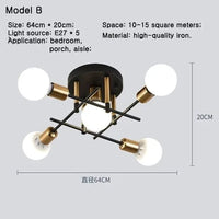 Lampe Plafonnier Nordique Multitêtes "Haricot Magique" | Marco Lucetti Modèle B / 220V / CHINE | Sans ampoule