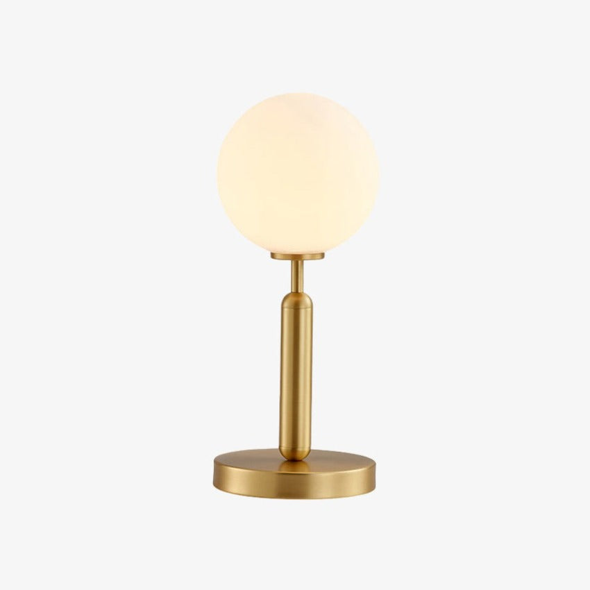 Lampe Ivy : Lumière ronde, base dorée