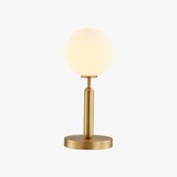 Lampe Ivy : Lumière ronde, base dorée