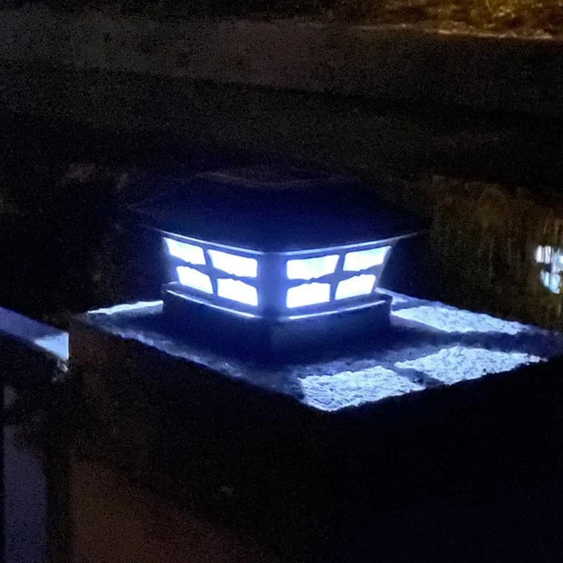 Lampe poteau solaire pour poteaux en bois 4X4, blanc chaud | Marco Lucetti Titre par défaut