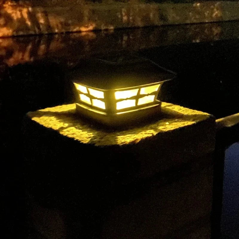 Lampe poteau solaire pour poteaux en bois 4X4, blanc chaud | Marco Lucetti Titre par défaut