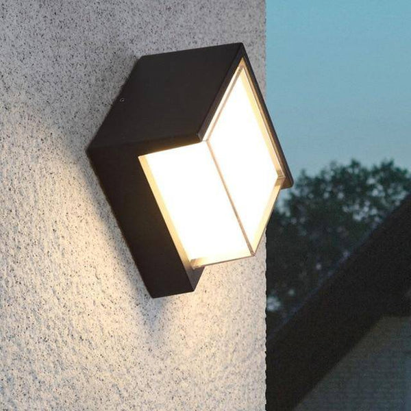 Lampe Ronde Noire LED pour Porche | Marco Lucetti Carré / 12cm / Chaude