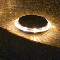 Lampe solaire au sol avec 8 LED | Marco Lucetti Rond Blanc Chaud / 1 PC