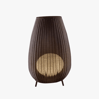 Lampe solaire d'extérieur en rotin tressé | Marco Lucetti