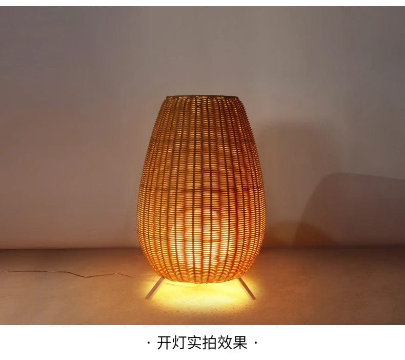 Lampe solaire d'extérieur en rotin tressé | Marco Lucetti
