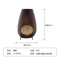 Lampe solaire d'extérieur en rotin tressé | Marco Lucetti B60X93CM / Prise