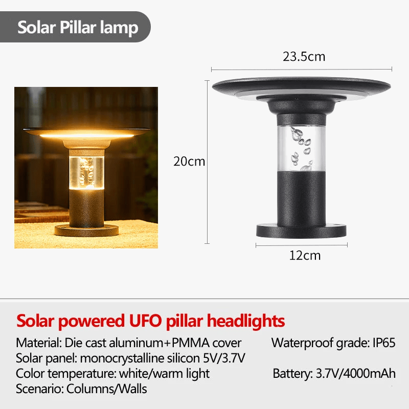 Lampe solaire de jardin LED étanche pour extérieur | Marco Lucetti