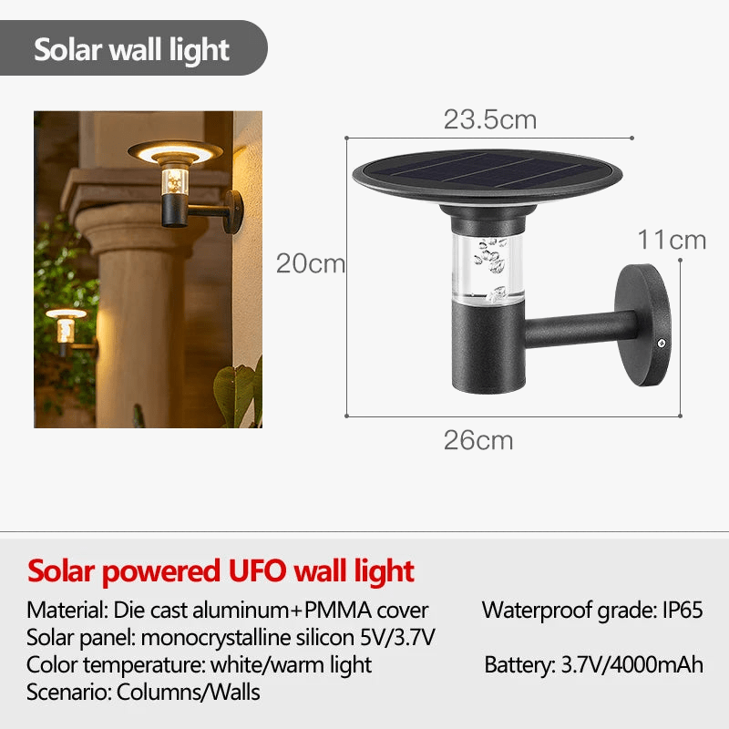 Lampe solaire de jardin LED étanche pour extérieur | Marco Lucetti