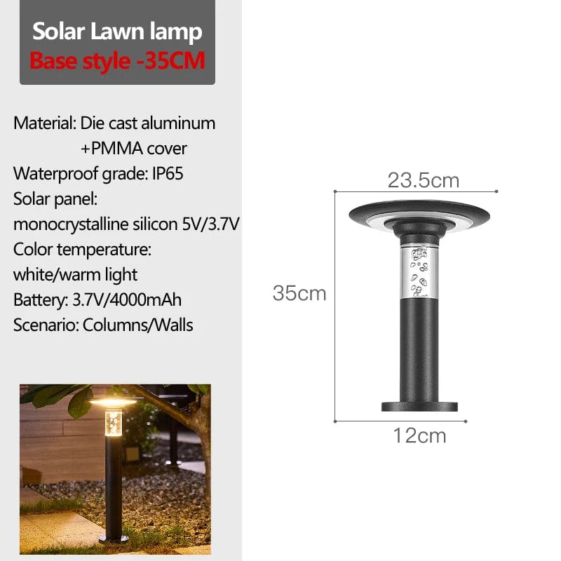 Lampe solaire de jardin LED étanche pour extérieur | Marco Lucetti