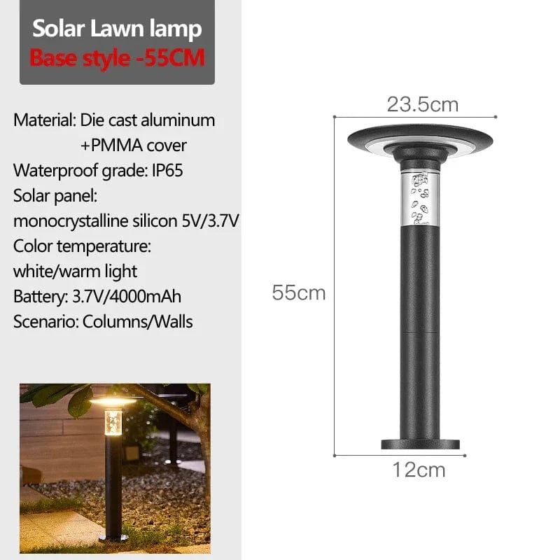 Lampe solaire de jardin LED étanche pour extérieur | Marco Lucetti Lampe à gazon solaire-A55
