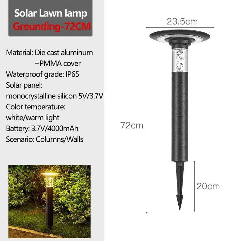 Lampe solaire de jardin LED étanche pour extérieur | Marco Lucetti Lampe à gazon solaire-B72