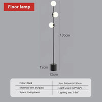 Lampe solaire en verre de haricot magique, LED salon moderne, or et noir. | Marco Lucetti B Noir / Blanc froid - Pas de RC