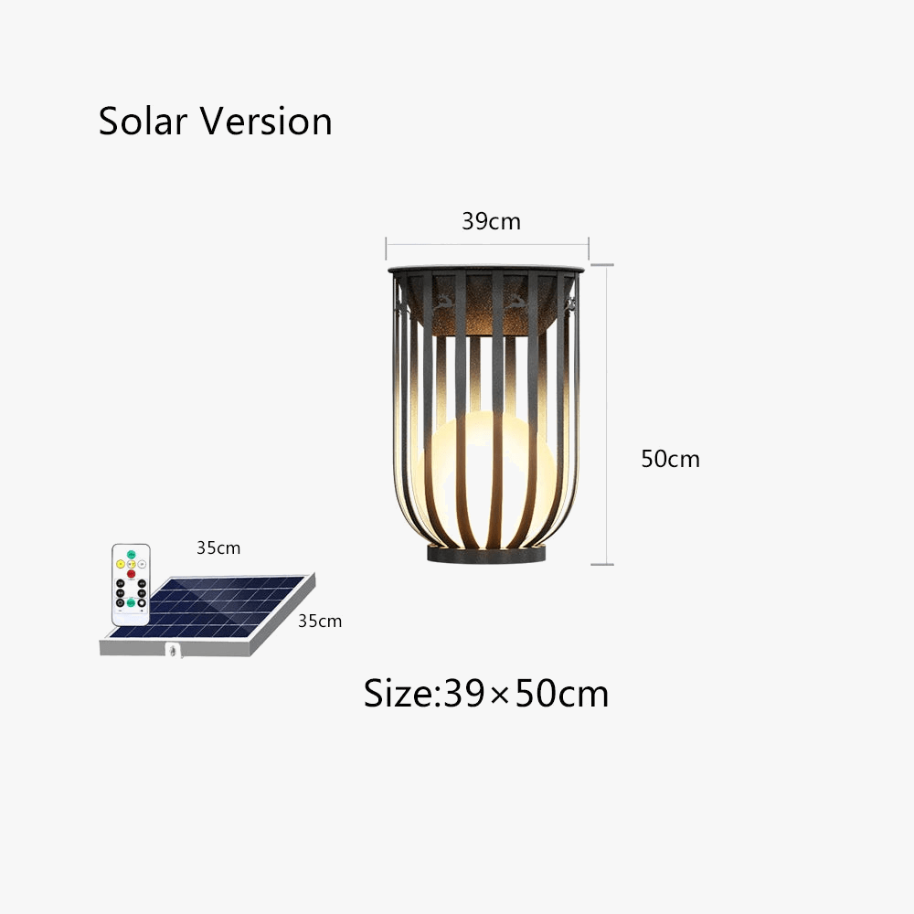 Lampe Solaire Imperméable en Treillis pour Jardin et Table Villa | Marco Lucetti