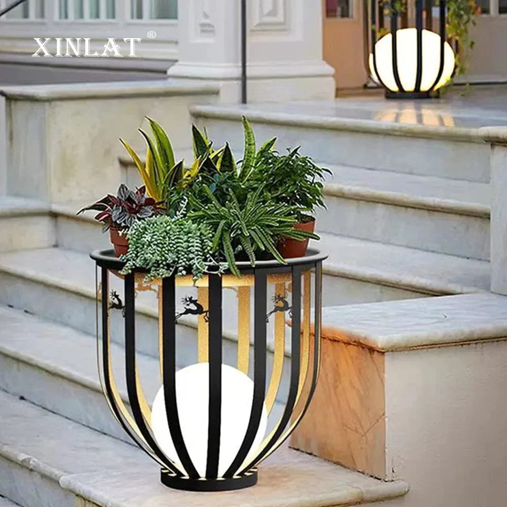 Lampe Solaire Imperméable en Treillis pour Jardin et Table Villa | Marco Lucetti